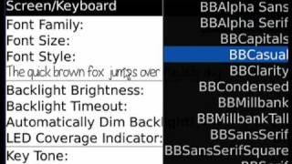 Customize the keyboard, trackball and screen on your Blac... screenshot 4