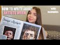 How to write an IMAGE ANALYSIS and ARTIST RESEARCH PAGE| EXAMPLES from my A* SKETCHBOOK