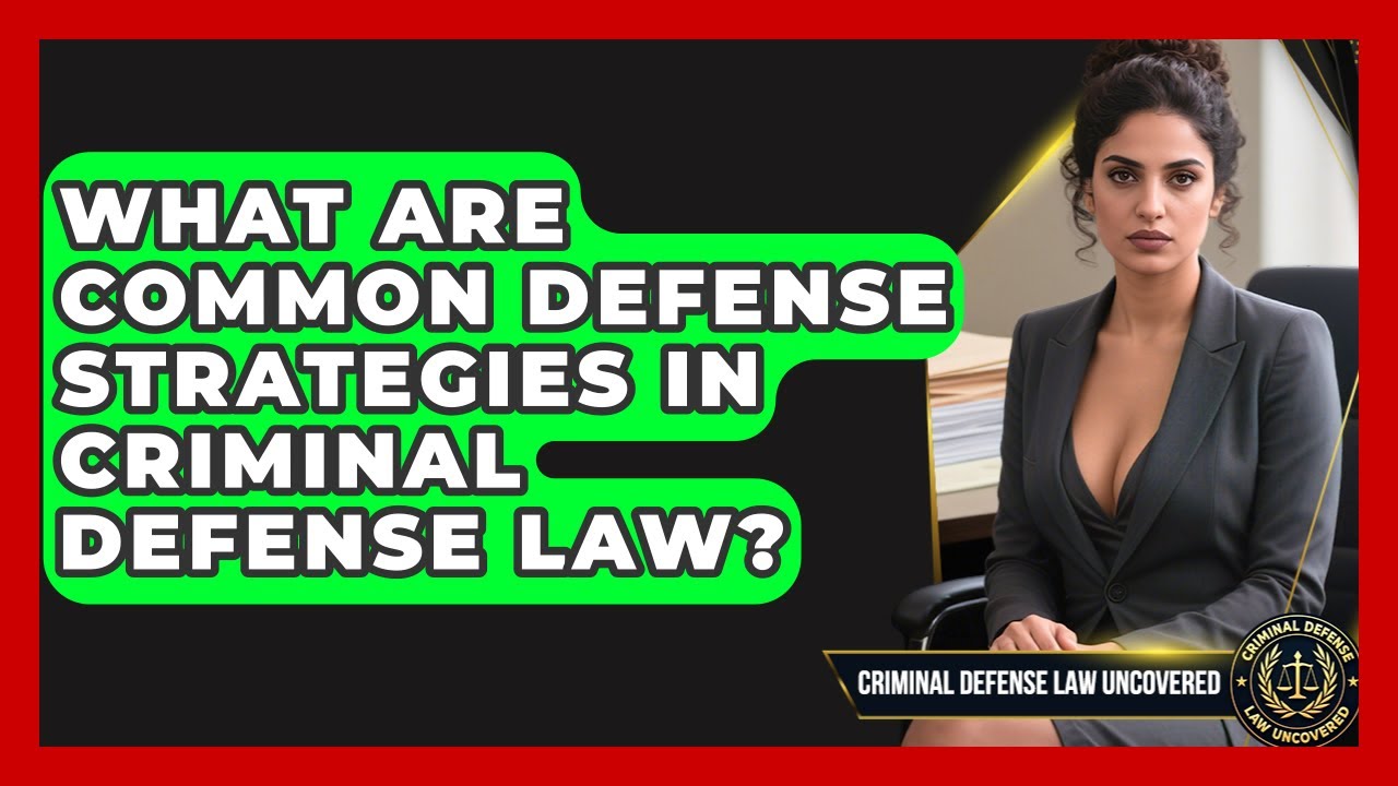 What Are Common Defense Strategies in Criminal Defense Law? | Criminal Defense Law Uncovered News
