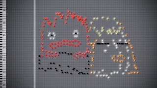 【最強】カルシファーと契約して曲にしました。  / ハウルの動く城【MIDIアート】feat.ヒン(犬)