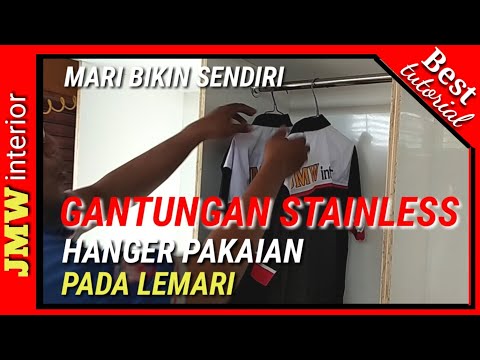 Video: Gantungan Lemari Pakaian (67 Foto): Lantai Dan Dinding Dengan Penutup Untuk Pakaian, Palang Dan Pengikat, Logam Untuk Gantungan, Di Atas Roda