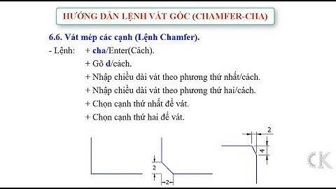 Autocad Tutorial full- Hướng dẫn lệnh vát góc (Chamfer-cha)