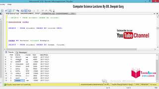 09- ORDER BY Clause In SQL SERVER In HINDI | How To Use Order By In SQL SERVER In HINDI | ORDER By