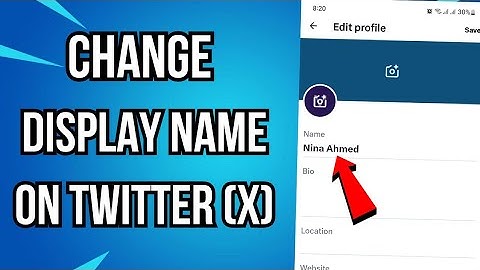 How To Change Twitter X Display Name