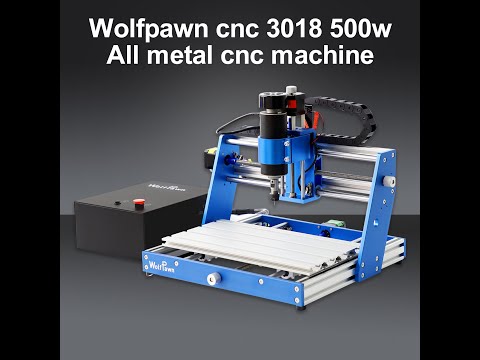 Wolfpawn cnc router machine 3018 500w operation demonstration