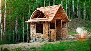 Do-it-yourself wooden house. Bushcraft construction in nature by Outdoor builder 10,779 views 3 weeks ago 24 minutes