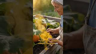 Ручное опыление тыквы от пустоцветов для большого урожая #тыква #огород #опыление
