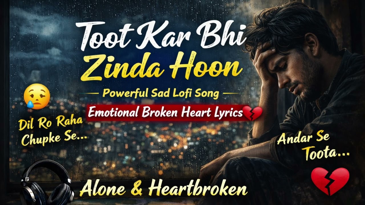 Main Zinda Hoon Par Andar Se Toota 💔 | Heart Touching Sad Song | Alone Mood #lofi #sad #music #alone