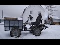 Минитрактор переломка 4×4 с кузовом как у т-16. Итоговое видео, размеры мт-1. Homemade Mini tractor.