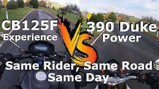 CB125F VS 390 Duke | Same Rider, Same Road, Two Very Different Bikes