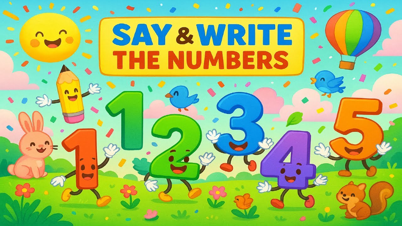 Say and Write the Numbers 1 to 10 | Fun Counting Practice for Kids ...