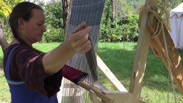 Warp Weighted Loom Tabby Cloth Experiment