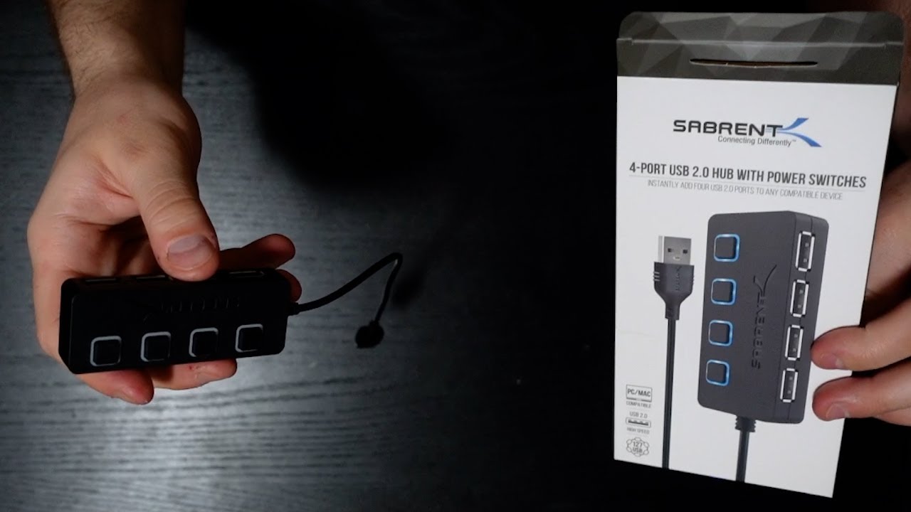SABRENT 4-Port USB 3.0 Hub - Unboxing and demo - YouTube