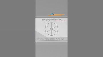 How to Divide a Circle into 6 Equal Parts ( Without Compass ) #shorts