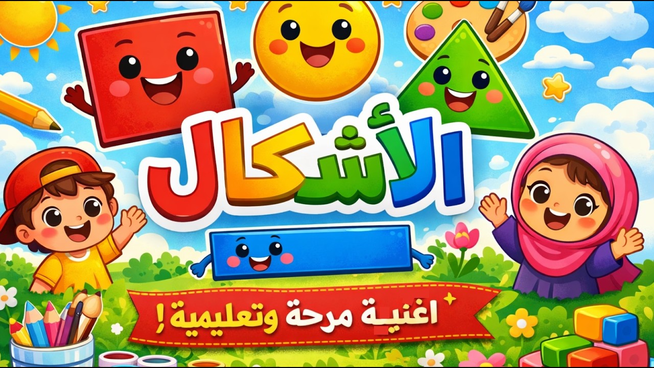 الأشكال للأطفال | تعلّم الأشكال الهندسية بالعربية مع أنشودة تعليمية ممتعة 🎨🟢🔺