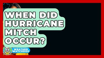 When Did Hurricane Mitch Occur? - Weather Watchdog