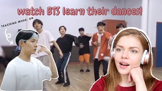 Fascinating! BTS (방탄소년단) Learning their Dances Reaction