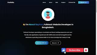 Best Portfolio Website In React JS⚛ || 2025 || Working Contact Form || Free Source Code 🔥🚀