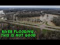 Tombigbee river flooding, Columbus, Mississippi | drone footage