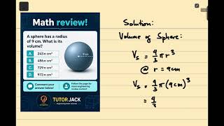 Volume of a Sphere with Radius 9 cm | Math Review