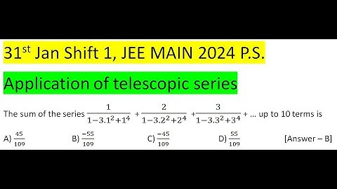 The sum of the series 1/(1-3.1^2+1^4 )  + 2/(1-3.2^2+2^4 )  +3/(1-3.3^2+3^4 ) + … up to 10 terms is