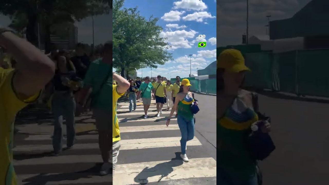 TORCIDA BRASILEIRA JÁ ESTÁ CHEGANDO AO ESTÁDIO! | #shorts