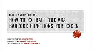 How to Extract the IDAutomation VBA for Excel (IDAutomation #Excel #VBA Part 1 of 3)