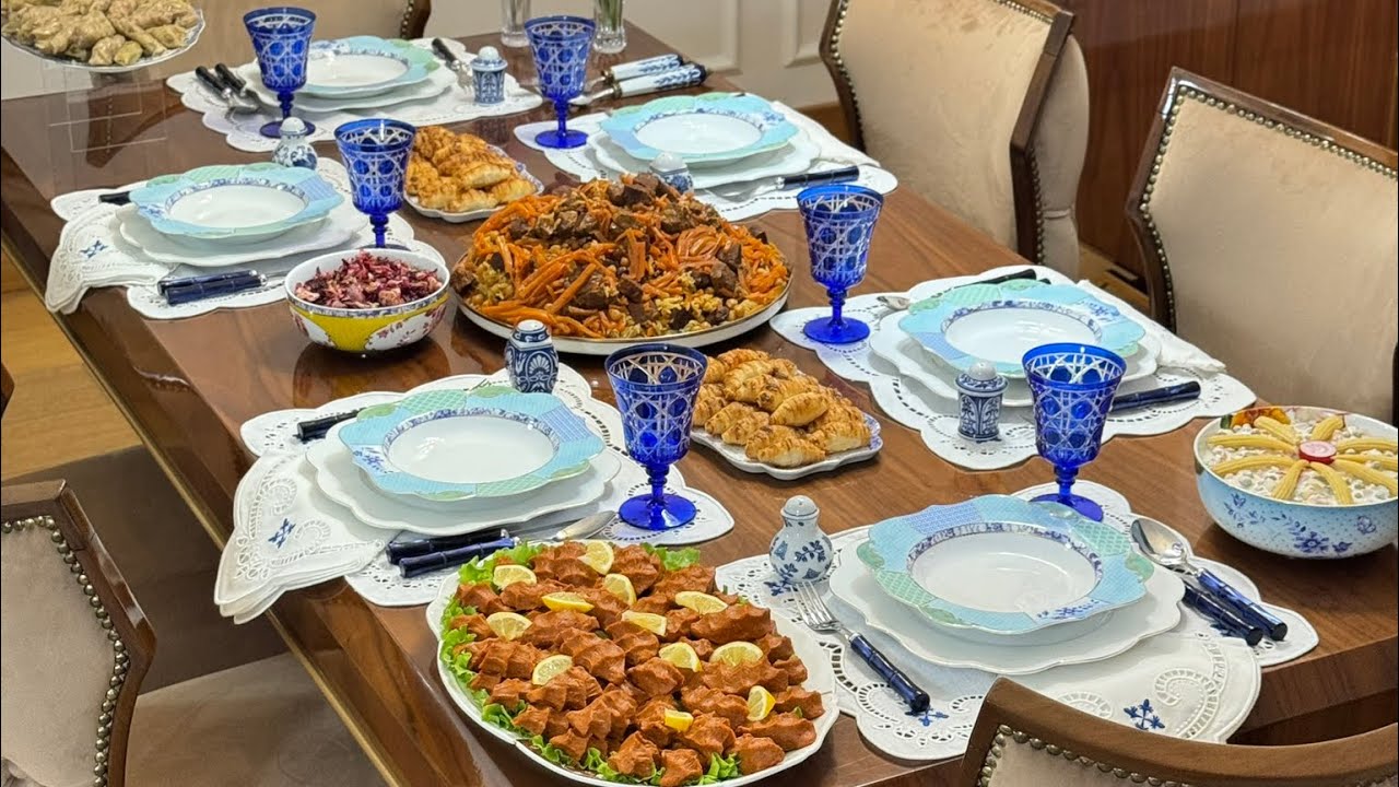 Kız gecesine özel hazırlık😍 Özbek pilavı, 2 malzemeli börek, kadayıflı muhallebi yaptık👌🏻