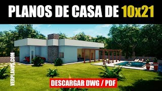 Descargar ▷ Planos de casa grande con piscina (DWG / PDF)