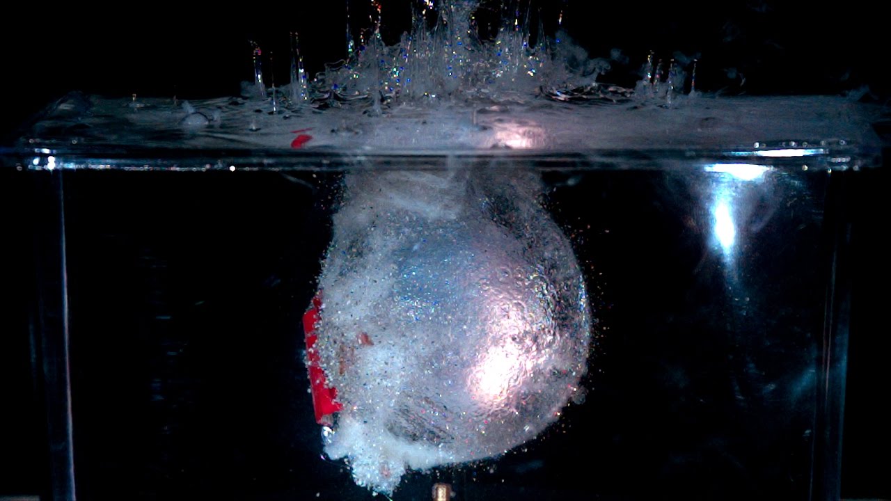 Underwater Explosion at 200,000 FPS M98 Lit Underwater - R&D