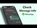 How To Check Message Info On WhatsApp?