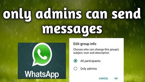 Only admins can send messages ( in whatsapp group ) sinhala.
