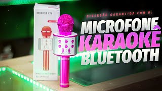 Veja como Funciona o Microfone Bluetooth 2 em 1 Handheld Ktv WS-858, Para Karaokê.