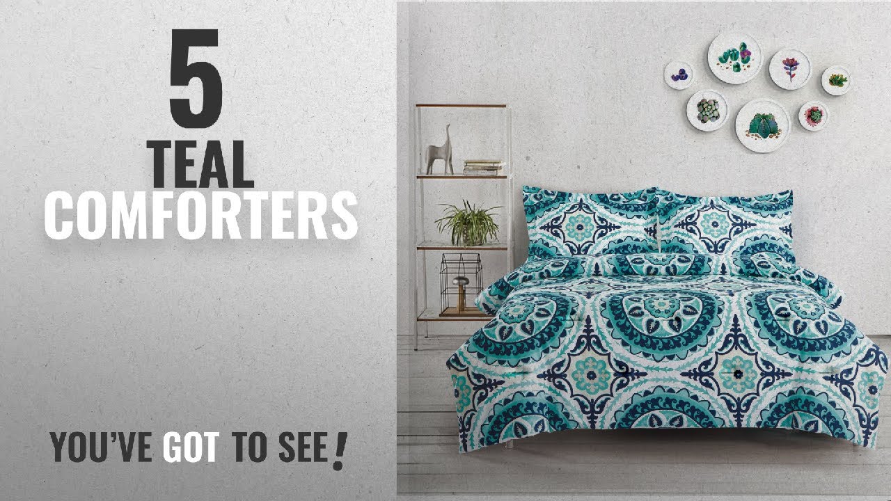 Top 10 Teal Comforters 2018 Comforter Set Queen 3 Piece Top 10 Teal Comforters 2018 Comforter Set Queen 3 Piece Turquoise Bohemian Boho Chic