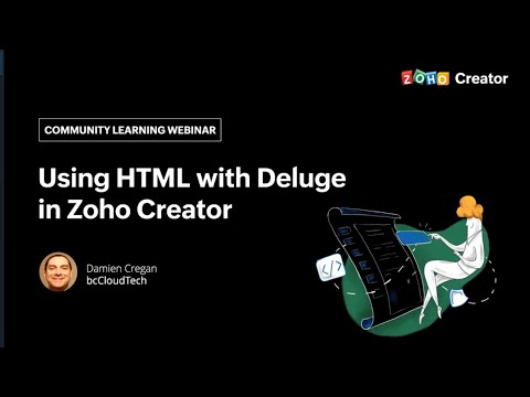 Using HTML with Deluge to create custom pages and reports | Lowcode | Zoho Creator