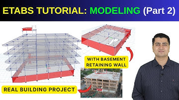 “ETABS Full Tutorial: Building with Basement Retaining Wall Modeling |Practical Design Series Part 2