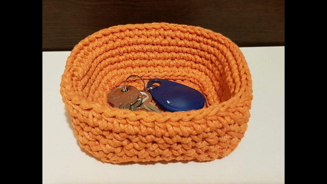 Crochet square basket YouTube