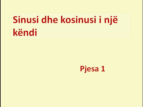 Video: Si Të Gjesh Kosinusin E Një Këndi