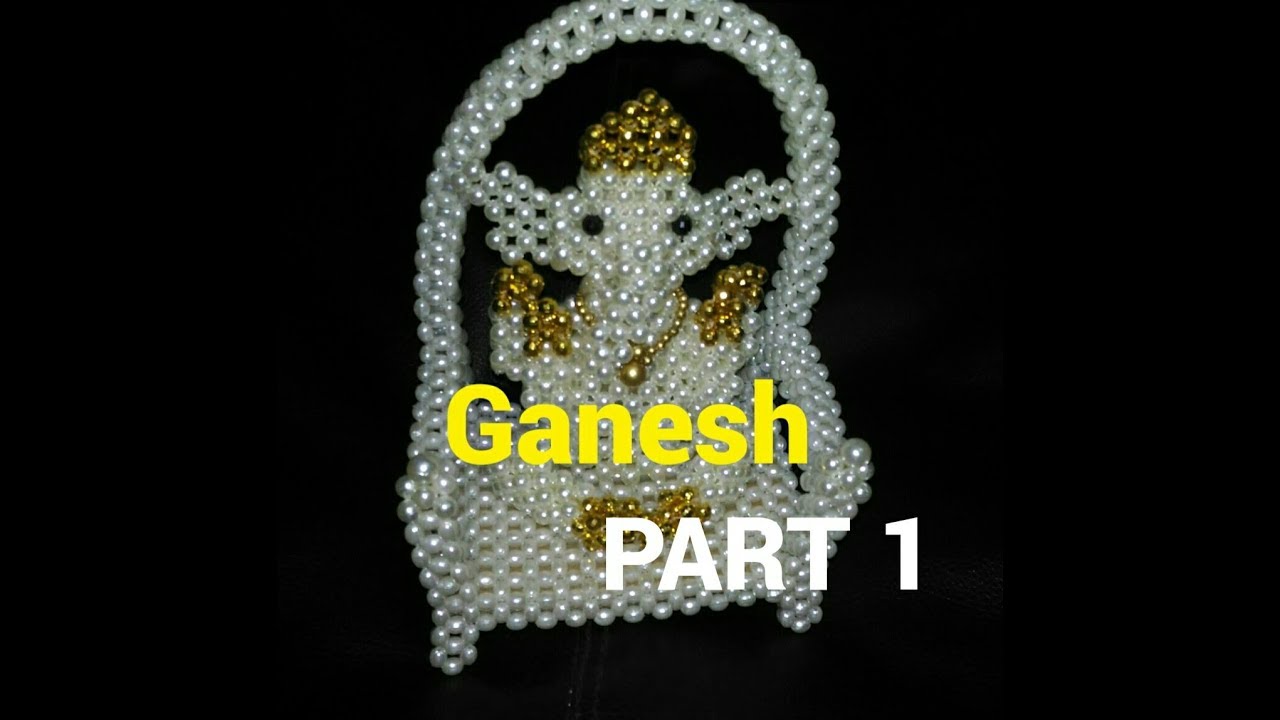 How to make  Crystal beaded Ganesh / Crystal Pearl Ganesh PART 1|Nomi.Namita crafts