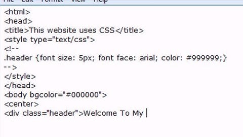 CSS Website Tutorial 1 - Internal CSS Introduction