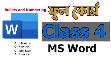 Bullets and Numbering in Ms Word | Ms Word Bangla | Tech Support Online