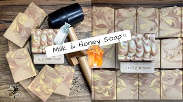 Making 🥛 MILK & HONEY 🍯 CP Soap w/ Goat Milk, Cream & Raw Honey | Ellen Ruth Soap