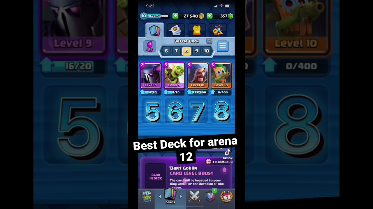 Best Deck for Arena 12 in clash Royale.