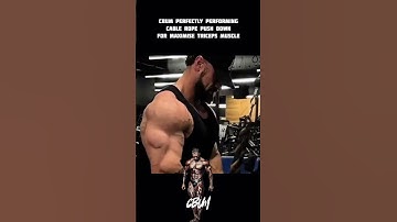 Cbum :- Best way to perform rope push down #bodybuilding #motivation #cbum