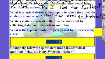 M6L1 Posing a Statistical Question