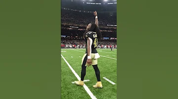 Alvin Kamara Leads Pregame Chant Caesars Superdome Saints Nfl Shorts 
