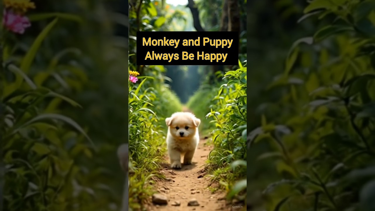 Monkey And Puppy Always Together😀 