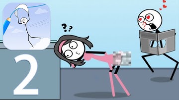 Draw Fly - Funny Stickman Puzzle Game - Levels 41 - 80 - Gameplay Walkthrough