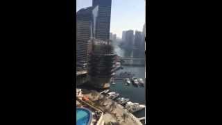 the address dubai marina hotel Full HD balcony view