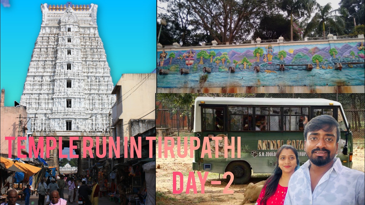 Day 2 vlog | Temple Run in Tirupathi | Exploring Lion safari | #tirumala #tirupati